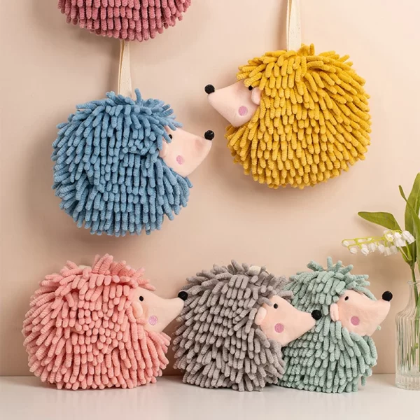 Hedgehog Chenille Hand Ball Soft Towels - Image 3