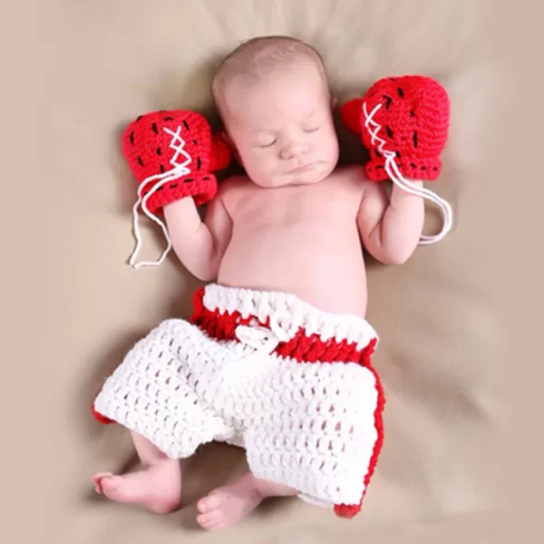 3pcs Baby Photography Set Wool Knitted Assorted - Image 11