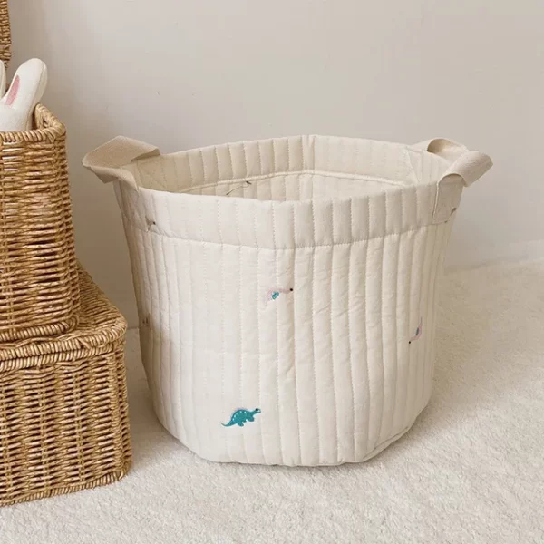 Cute Bear Embroidery Diaper/Storage Baskets - 2 sizes - Image 16
