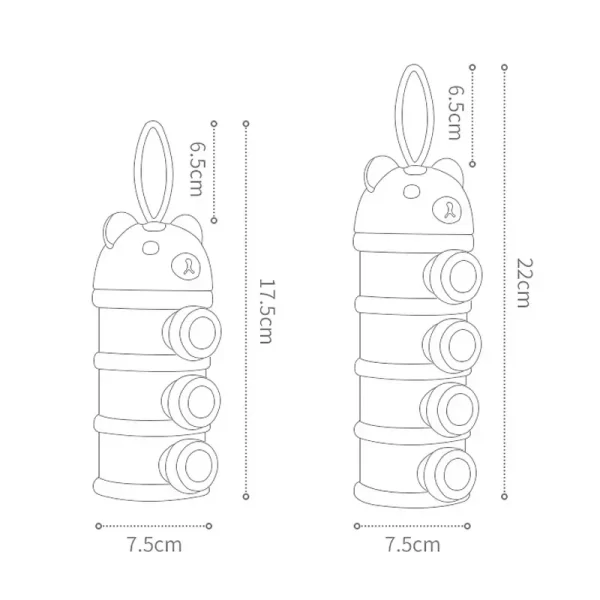 3Pcs/4Pcs Baby Formula Milk Storage Infant/Toddler - Image 5