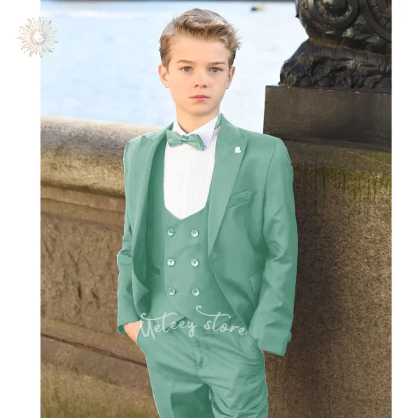 Boy's 3pcs Formal Suits Slim Fit - Image 16