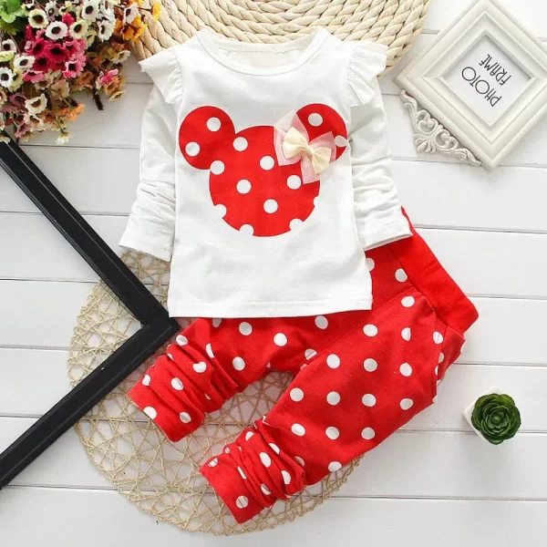 Baby Girl Mouse Ears Clothes Set