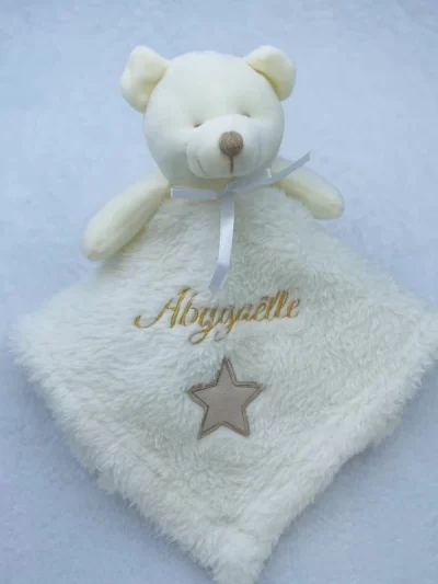 Custom Name Bear Lovey Security Blanket