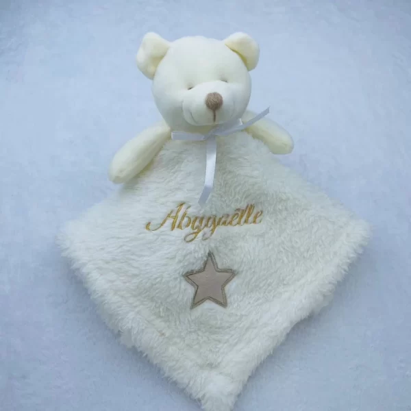 Custom Name Bear Lovey Security Blanket