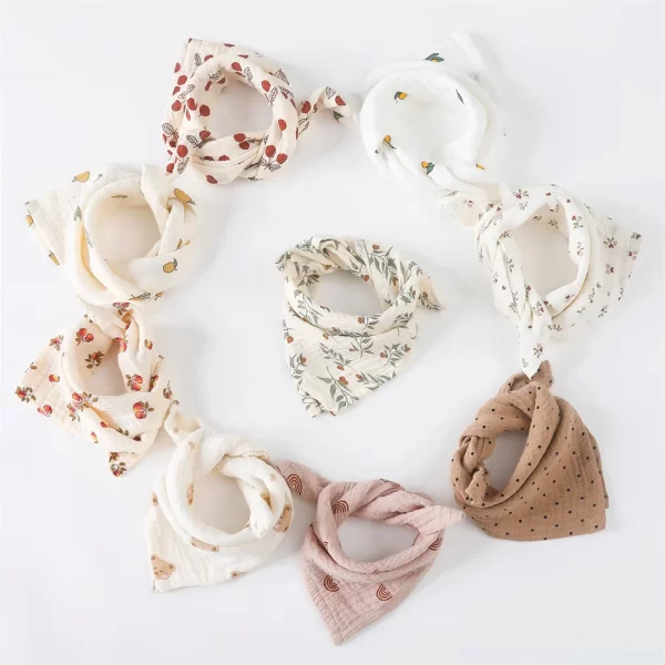 3Pcs Cotton Gauze  Bib/Towel - Image 2