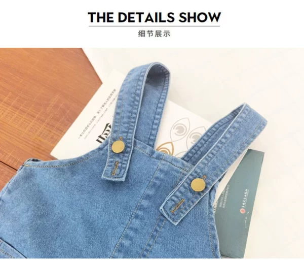 Toddler Baby Overalls Light Blue Denim 0-3Y - Image 9