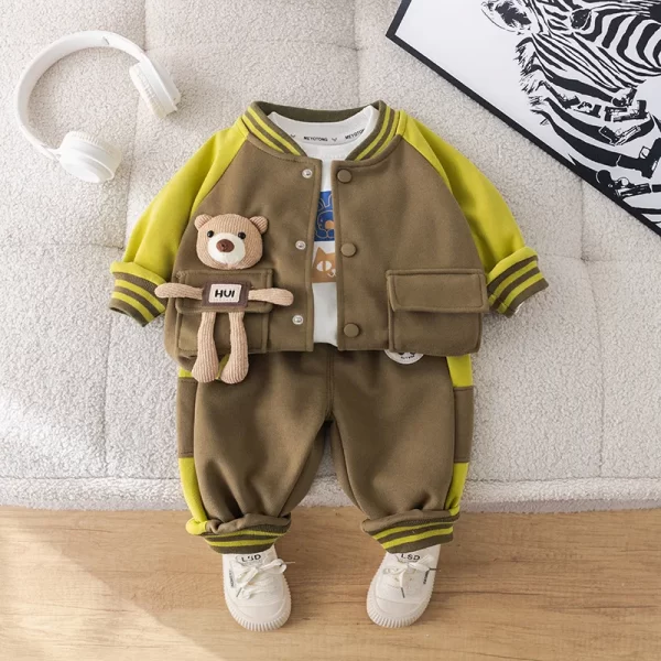 MILANCEL 3Pcs Autumn Kid's Clothes Set - Image 4