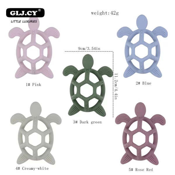 Baby Silicone Teether Turtle - Image 6