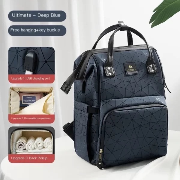 AIBEDILA Mommy Bag Waterproof Large Capacity Fashionable - Image 9