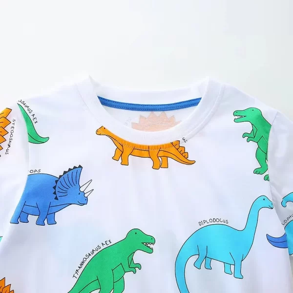 Dinosaur T-shirt Boy's 100% cotton - Image 4