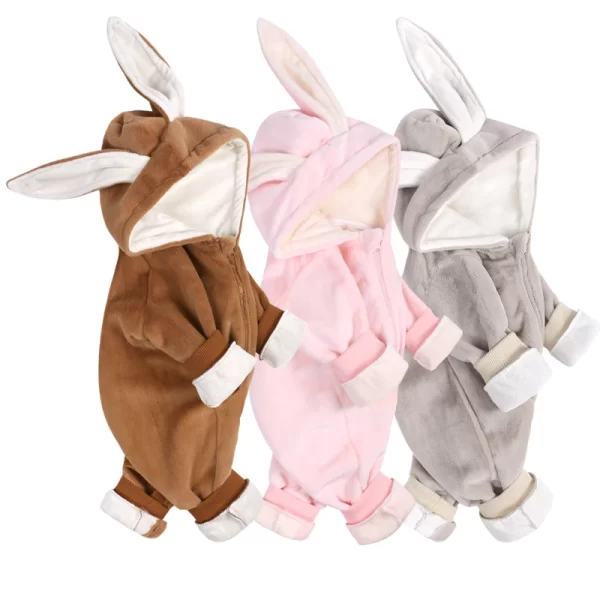 Adorable Infant Bunny Romper Winter Warm Fleece
