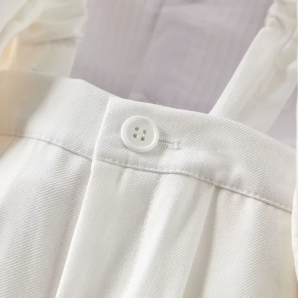 3pc White Formal Boy's Suit w/Suspenders - Image 6