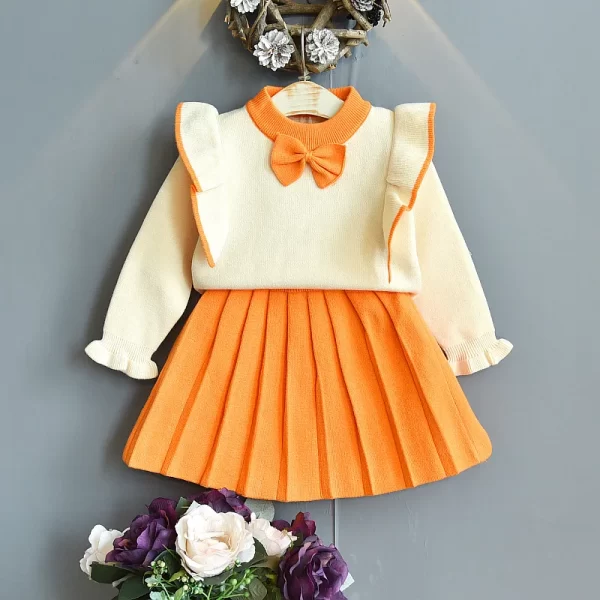 Fall toddler/girl sweaters  knitted set - Image 13