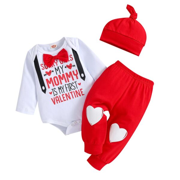 Heart Print Baby Suit Set - Image 2