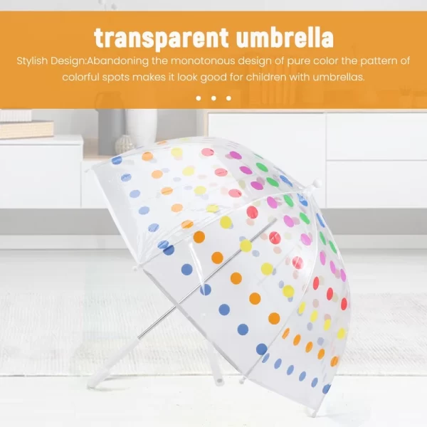Kid's Clear Bubble Umbrella Transparent - Image 2