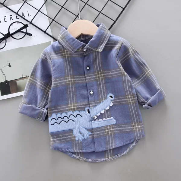 Toddler Infant Boy Long Sleeve Cotton Shirt