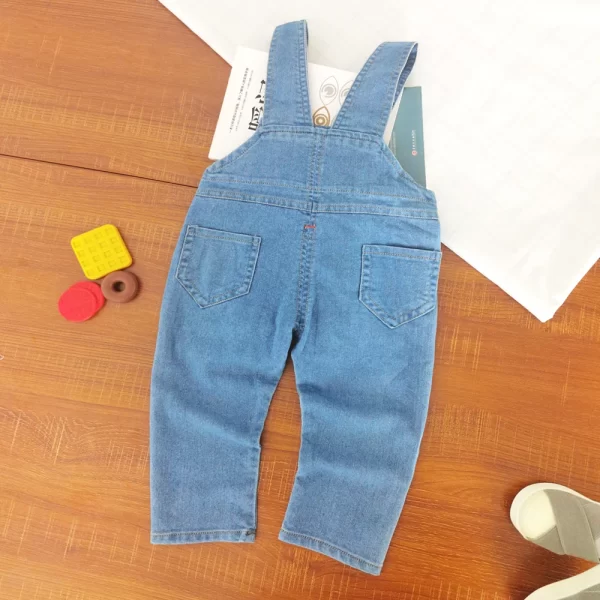 Toddler Baby Overalls Light Blue Denim 0-3Y - Image 2