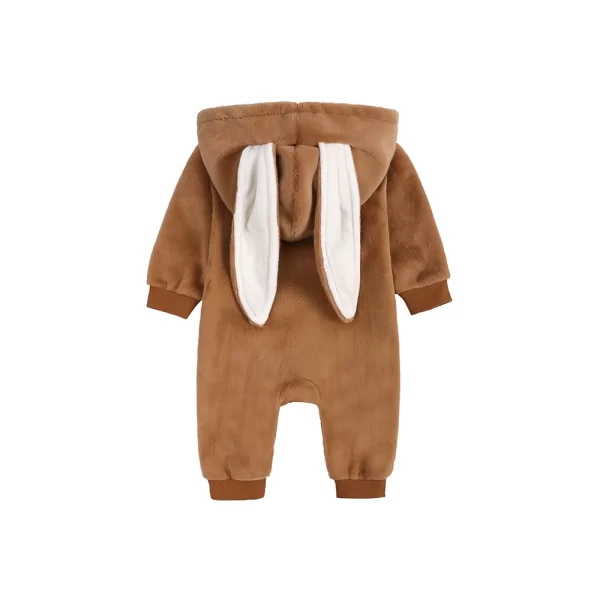 Adorable Infant Bunny Romper Winter Warm Fleece - Image 6