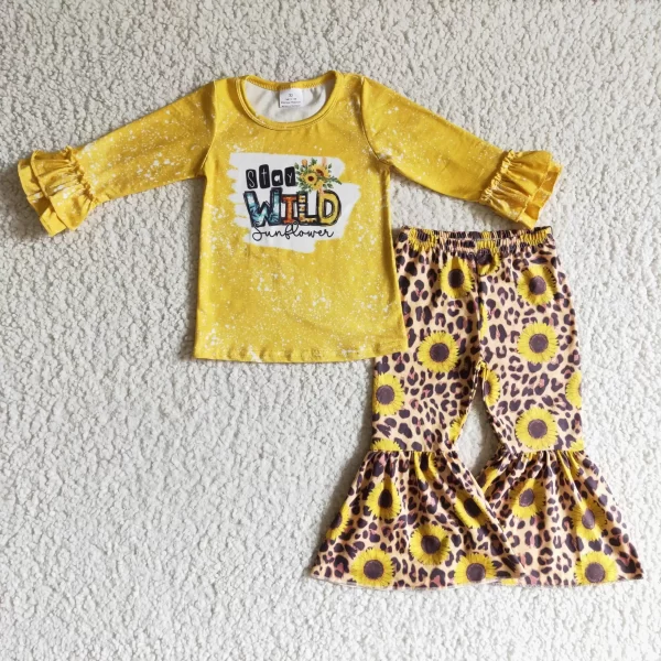 Sunflower Children's Fall Outfit - Image 2