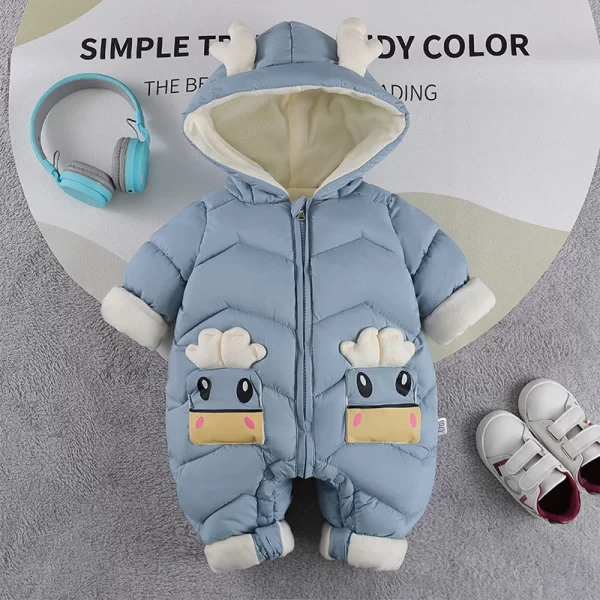 Infant Cozy One Piece Winter Onesie - Image 3