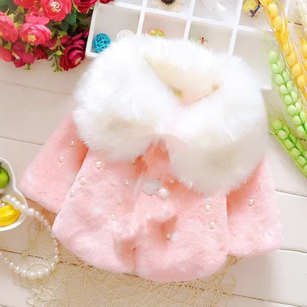 Girls' Thick Warm Cloak Coat - Image 4
