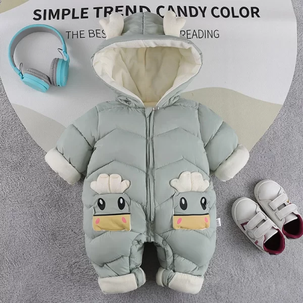 Infant Cozy One Piece Winter Onesie - Image 11