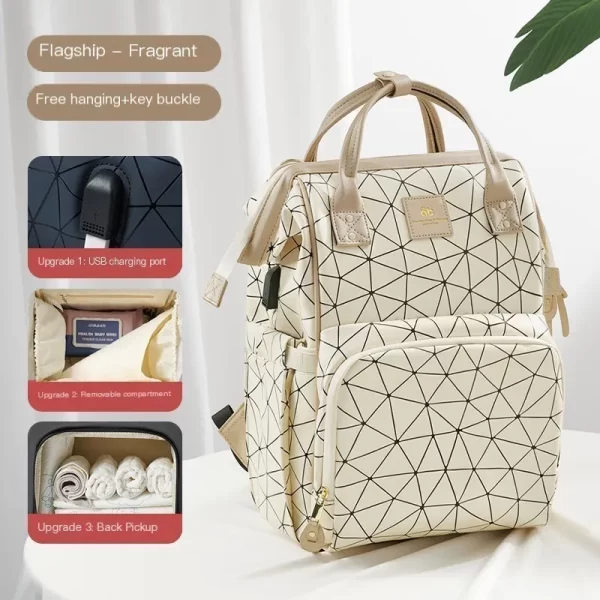 AIBEDILA Mommy Bag Waterproof Large Capacity Fashionable - Image 11