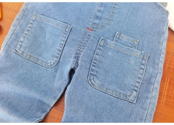 Toddler Baby Overalls Light Blue Denim 0-3Y - Image 10