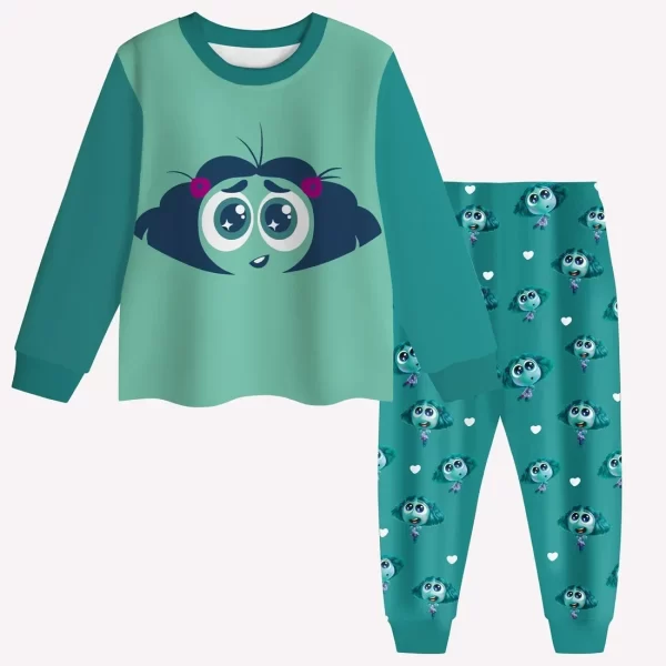 2pcs Disney Inside Out 2 Long Sleeved Pajamas