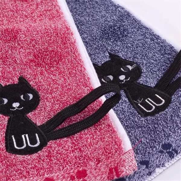 High Quality Cute Cat Soft Towels 25x50cm Kids - Image 4