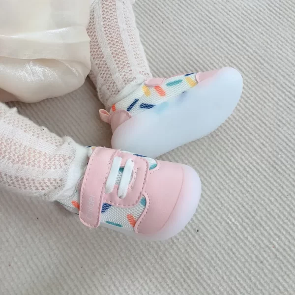 Cute Breathable Mesh Newborn Baby First Walkers Anti-slip - Image 2