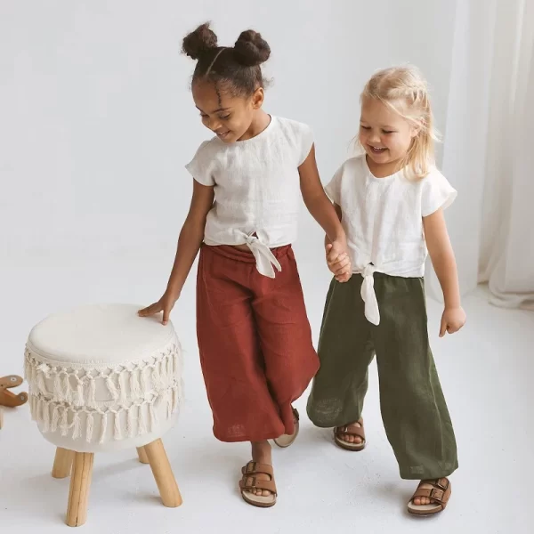 Retro Cotton And Linen Loose Wide-Legged Pants