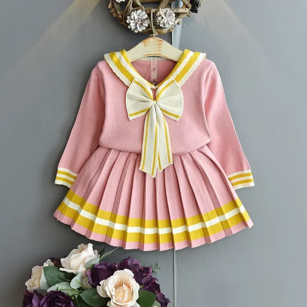 Fall toddler/girl sweaters  knitted set - Image 9