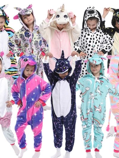 Animal Sleepwear Winter Onesies