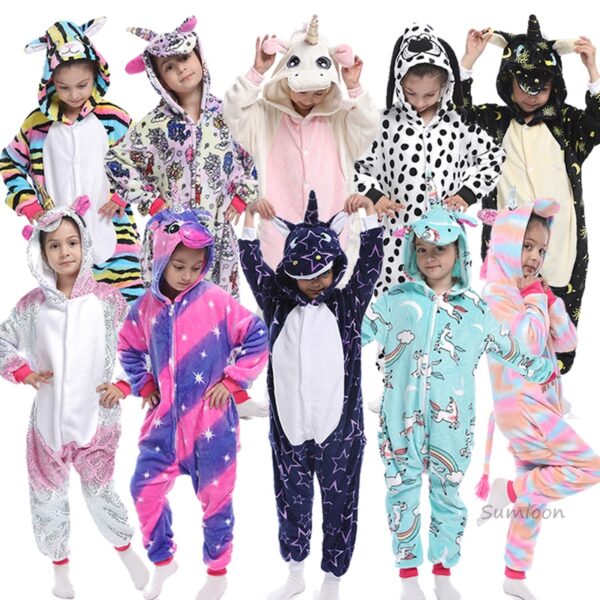 Animal Sleepwear Winter Onesies