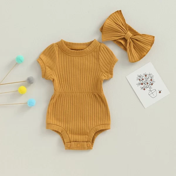 Newborn  Romper  w/Headband - Image 2