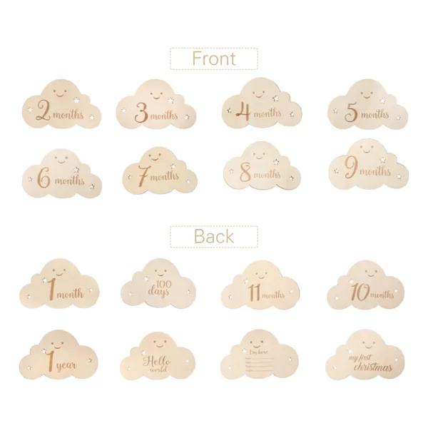 Wooden Baby Milestone Month Props - Image 7