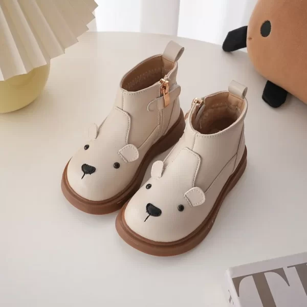 Cute Children's Leather Boots Fleece-lined - Image 5