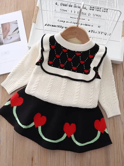 Fall toddler/girl sweaters  knitted set