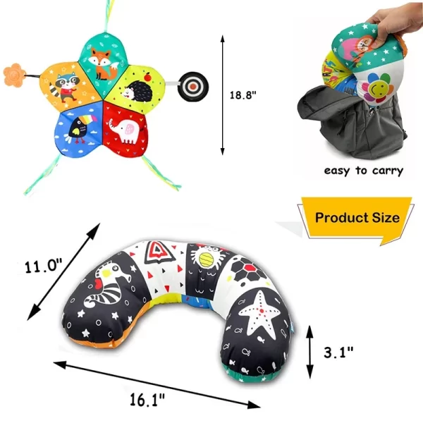 Baby Pillow Tummy Time High Contrast Sensory Toys - Image 6