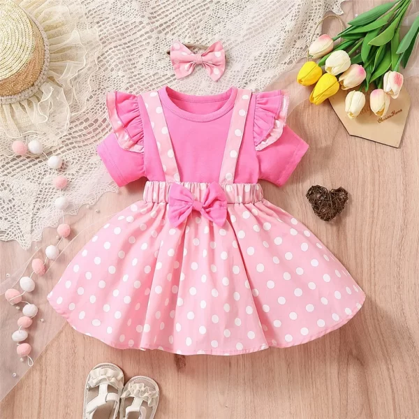 Polka Dots/Pattern Bowknot Skirt - Image 8