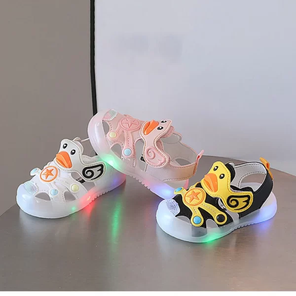 Little Duck Light-up LED First Walker Baby Shoes - Image 3