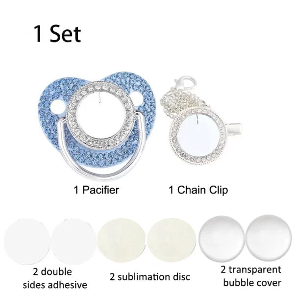 Baby Bling Pacifier/Clip/Holder Personalized - Image 5