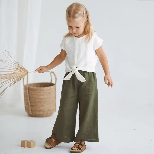 Retro Cotton And Linen Loose Wide-Legged Pants - Image 5