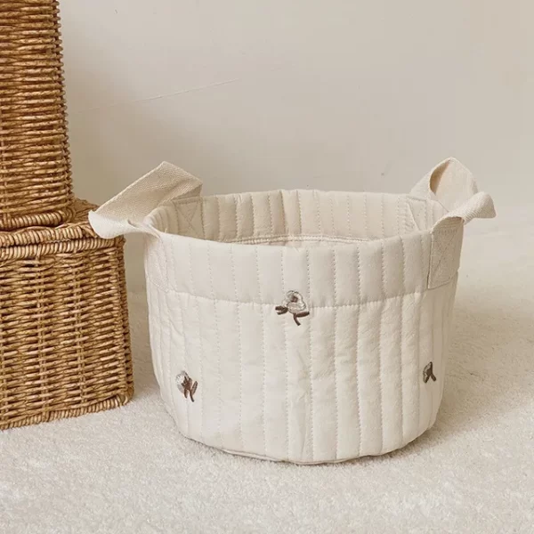 Cute Bear Embroidery Diaper/Storage Baskets - 2 sizes - Image 11