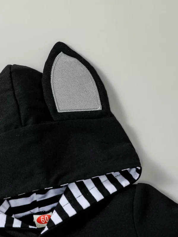 Baby Boys Long Halloween Bat Costume Hooded Jumpsuit - Image 5