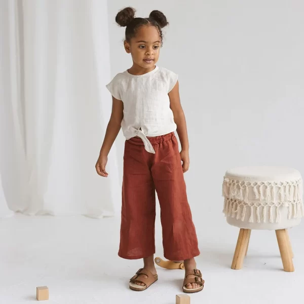 Retro Cotton And Linen Loose Wide-Legged Pants - Image 3