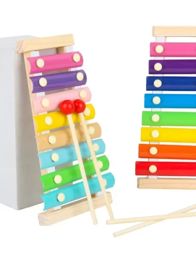 8 Tones Multicolor Xylophone Wood Musical Instrument
