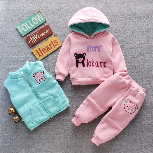 Cartoon Cat Hooded Vest Set - Image 21