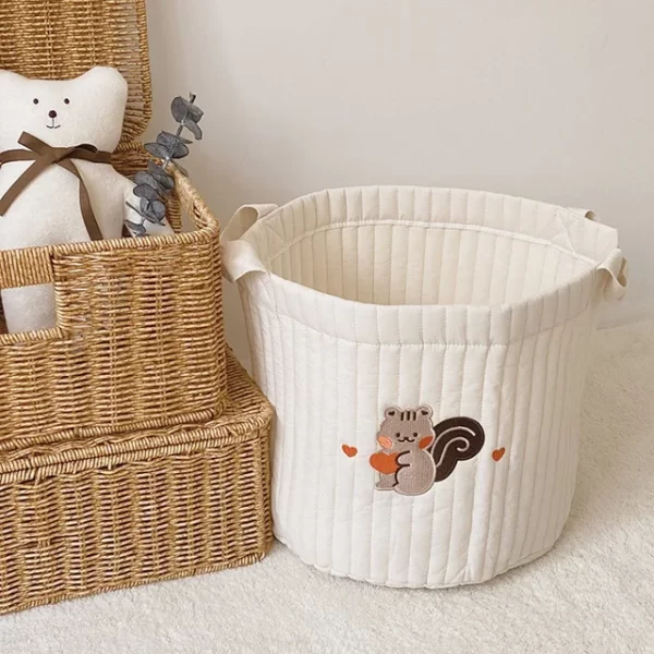 Cute Bear Embroidery Diaper/Storage Baskets - 2 sizes - Image 26